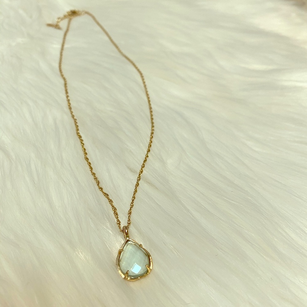 Kendra Scott Birthstone Necklace (Aquamarine)